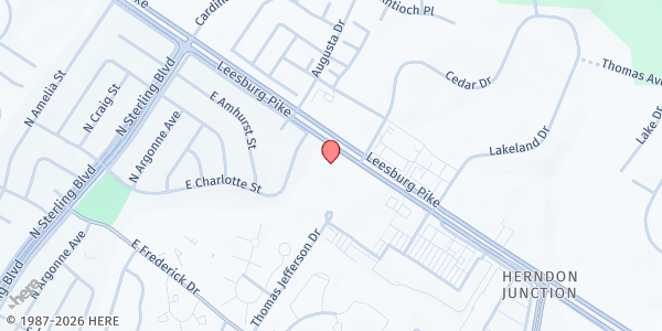 Map showing Christ the Redeemer Catholic Church at 46833 Harry Byrd Hwy., Sterling, VA