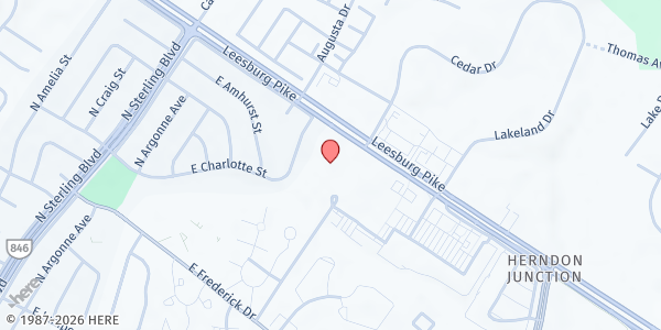 Map showing Christ the Redeemer Church - Rear Parking Lot at 46833 Harry Byrd Hwy., Sterling, VA