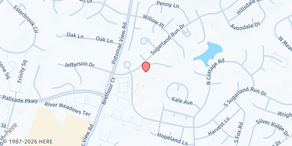 Map showing Sugarland Elementary Mobile Food Distribution at 65 Sugarland Run Dr., Sterling, VA