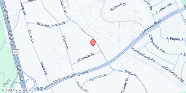 Map showing Tree of Life Ministries - Sterling at 1319 Shepard Dr., Sterling, VA
