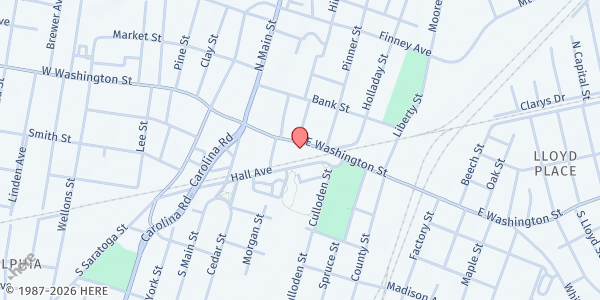 Map showing Suffolk Christian Fellowship at 201 East Washington Street, Suffolk, VA
