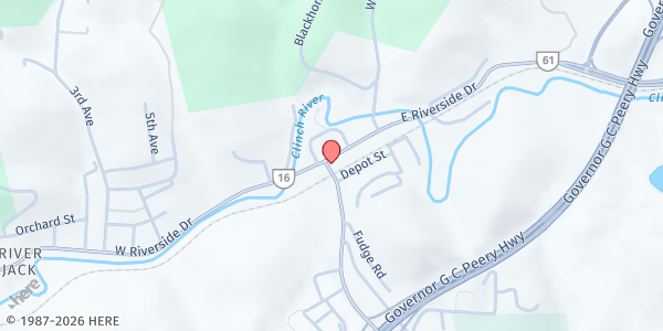 Map showing Labor of Love Mission at 1373 Tazewell Ave. North, Tazewell, VA