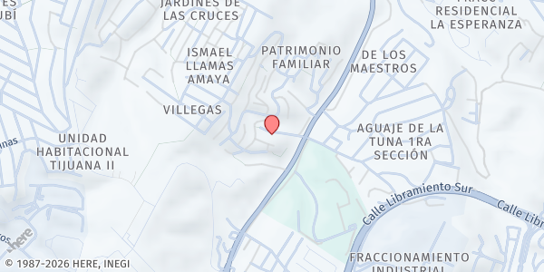 Map showing Templo Puerta Del Cielo at Templo Puerta Del Cielo, Tijuana, VA