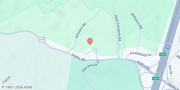 Map showing Mt. Zion Baptist Church at 18410 Chapel Road, Triangle, VA