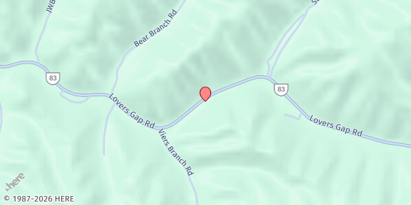 Map showing Feeding My Sheep at 7653 Lovers Gap Rd, Vansant, VA