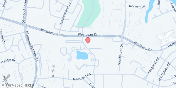 Map showing Carpenters House Ministries at 980 Broad Meadows Blvd, Virginia Beach, VA