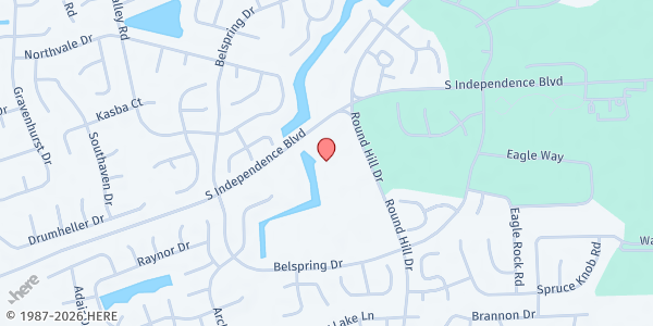 Map showing Coastal Community Church at 2800 S. Independence Blvd., Virginia Beach, VA