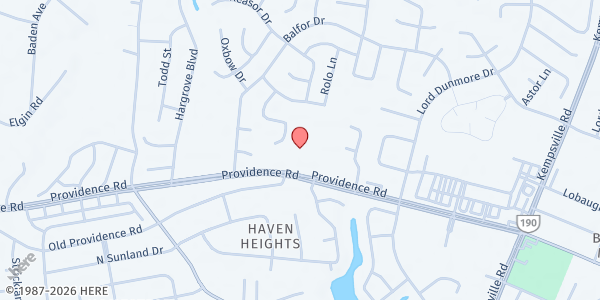 Map showing Hope Lutheran Church Food Pantry at 5350 Providence Rd., Virginia Beach, VA