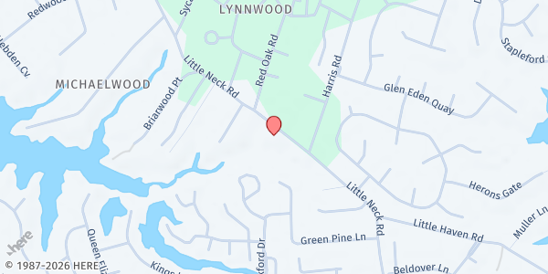 Map showing Lynnhaven United Methodist Church at 1033 Little Neck Rd., Virginia Beach, VA
