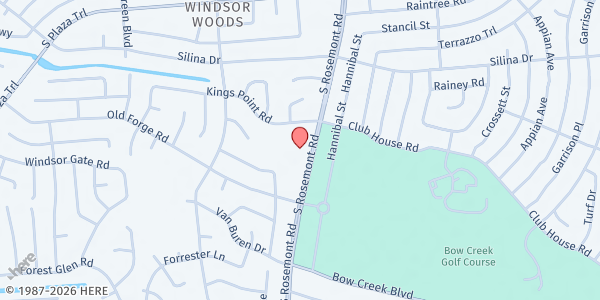 Map showing St. Francis Episcopal Church at 509 S Rosemont Rd., Virginia Beach, VA
