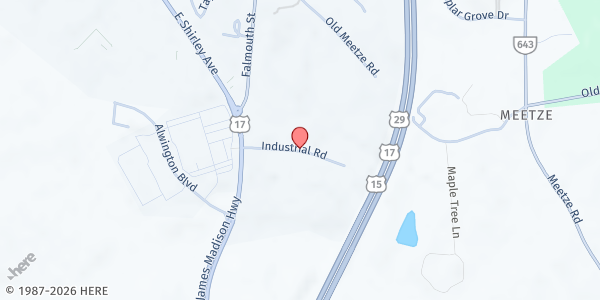 Map showing Fauquier FISH at 680A Industrial Rd, Warrenton, VA