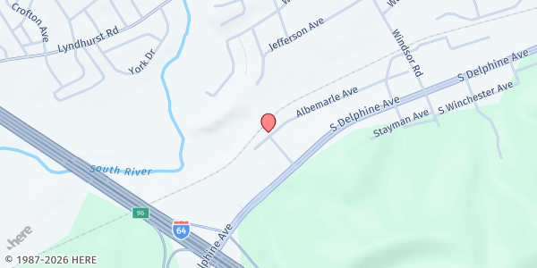 Map showing Massie Memorial COGIC at 1101 Albemarle Ave., Waynesboro, VA