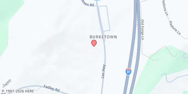 Map showing Bethany United Methodist Church (UMC) at 3700 Lee Highway, Weyers Cave, VA