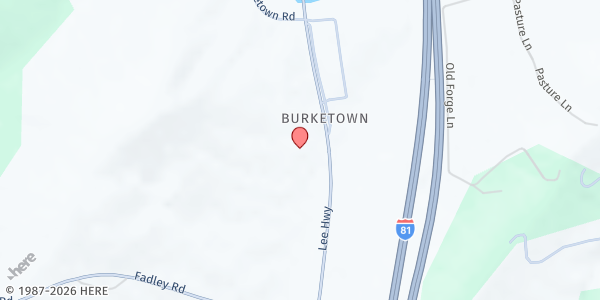 Map showing Bethany United Methodist Food Pantry - Food Distribution Center at 3700 Lee Hwy, Weyers Cave, VA