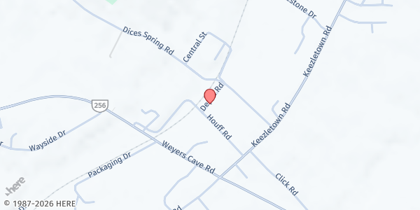 Map showing Blue Ridge Community College Students In Free Enterprise - Food Distribution Center at , Weyers Cave, VA