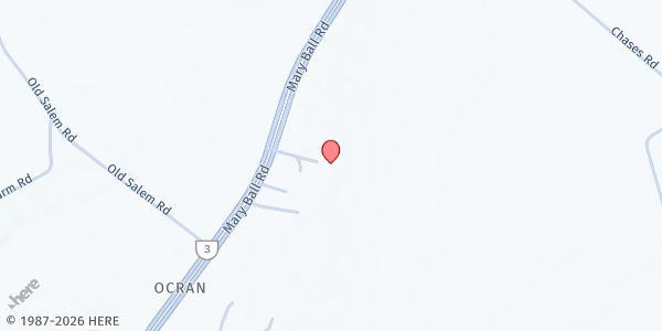 Map showing White Stone Church of the Nazarene at 57 Whisk Drive, White Stone, VA