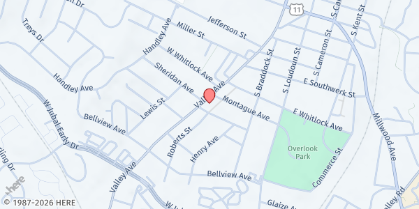 Map showing Winchester Seventh-day Adventist Church Food Pantry at 1508 Valley Avenue, Winchester, VA