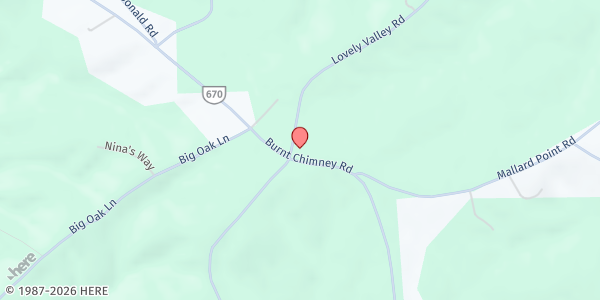 Map showing Smith Mountain Lake Community Church of the Brethren at 6675 Burnt Chimney Rd, Wirtz, VA