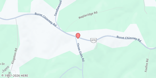 Map showing Wirtz Assemblies of God at 1718 Burnt Chimney Rd, Wirtz, VA