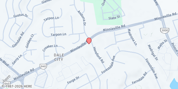 Map showing Centro de Apoyo Familiar (CAF) - Woodbridge at 13923 Minnieville Road, Woodbridge, VA