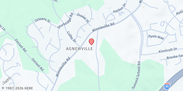 Map showing Ebenezer Baptist Church at 13020 Telegraph Road, Woodbridge, VA