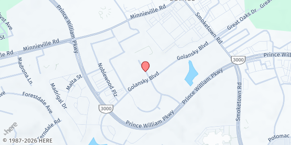 Map showing The House, Inc. - Woodbridge at 14000 Crown Court, Woodbridge, VA