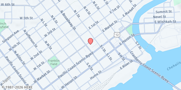 Map showing Coastal Community Action Program - Aberdeen at 101 E Market St, Aberdeen, WA