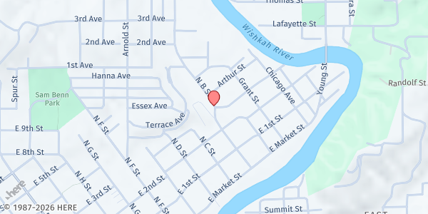 Map showing Randall Street Blessing Pantry at 1000 Randall St., Aberdeen, WA