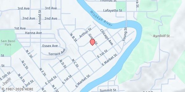 Map showing Randall Street Blessing Pantry at 1021 Randall St, Aberdeen, WA