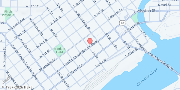 Map showing Salvation Army - Grays Harbor at 120 W Wishkah St, Aberdeen, WA