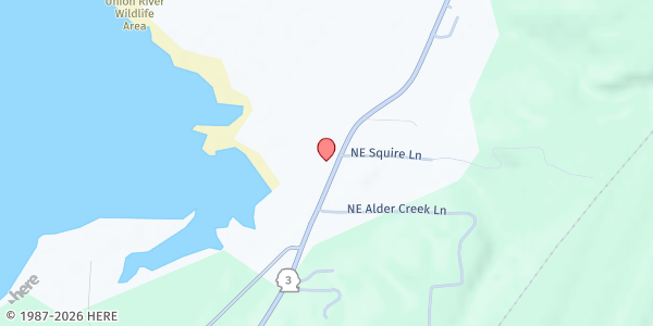 Map showing North Mason Food Bank at 22471 Highway 3, Allyn-Grapeview, WA