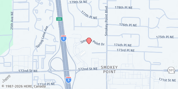 Map showing Salt of the Earth Food Blessing - Arlington at 3310 Smokey Point Dr, Arlington, WA