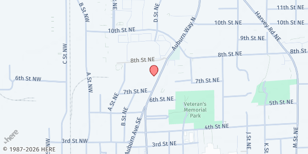 Map showing Saint Vincent de Paul-South King County - Food Distribution Center at 717 Auburn Way N, Auburn, WA