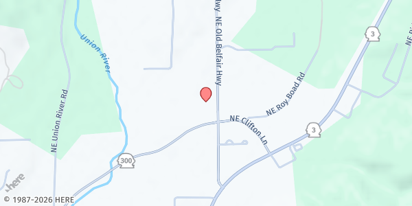 Map showing Community Food Pantry at 71 NE Old Belfair Highway, Belfair, WA