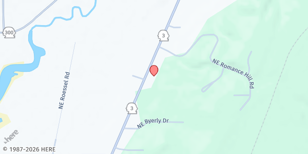 Map showing North Mason CCC Food Bank on Wheels - Belfair Stop at 23300 WA-3, Belfair, WA