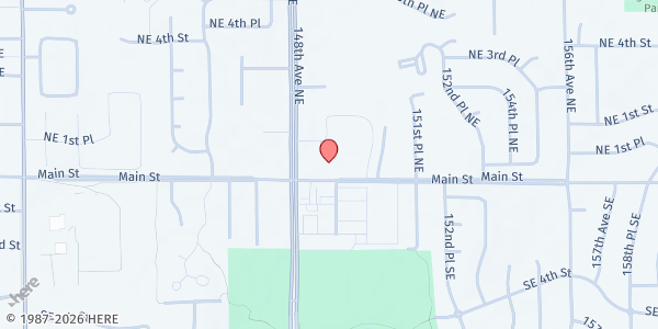 Map showing Hopelink Bellevue at 14812 Main St, Bellevue, WA