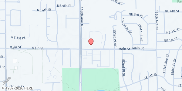 Map showing Hopelink Bellevue at 14812 Main St, Bellevue, WA
