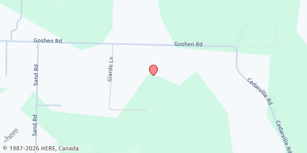 Map showing Cedarville Farm - Food Distribution Center at 3081 Goshen Rd, Bellingham, WA