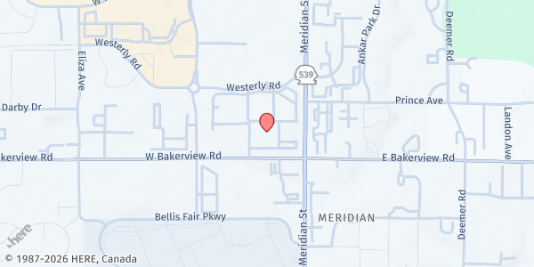 Map showing Christ the King Food Distribution - Bellingham at 4173 Meridian St, Bellingham, WA