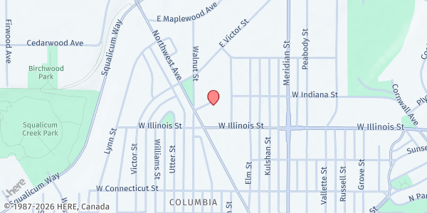 Map showing The Salvation Army - Bellingham at 2912 Northwest Ave, Bellingham, WA