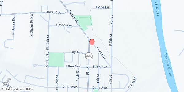 Map showing United Methodist Church at 906 9th St, Benton City, WA