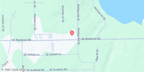 Map showing Spirit of Life Lutheran Church at 3901 SE Mullenix Rd, Bethel, WA