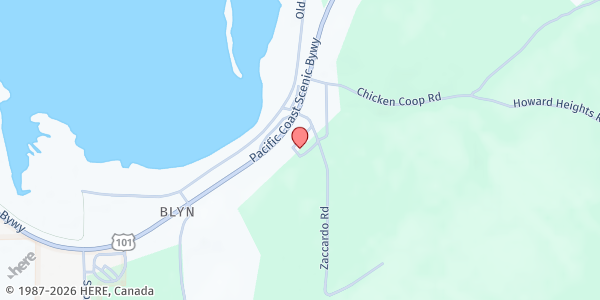 Map showing Sequim Food Bank at 70 Zaccardo Rd, Blyn, WA