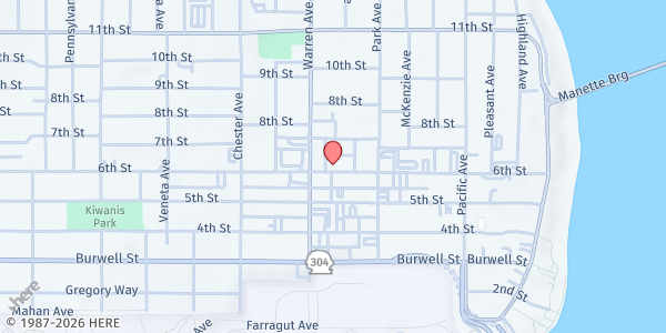 Map showing Salvation Army - Kitsap at 832 6th St, Bremerton, WA