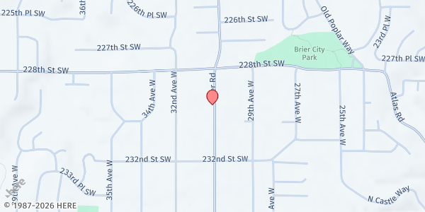 Map showing Brier Community Pantry at 22880-22924 Brier Rd, Brier, WA