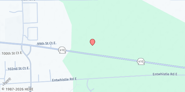 Map showing Bonney Lake Food Bank at 24015 Washington 410, Buckley, WA