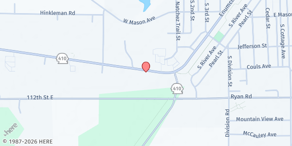 Map showing GoodRoots Northwest - Buckley Locker Location at 29290 WA-410, Buckley, WA