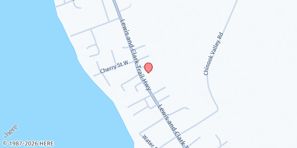Map showing Chinook Food Bank at 810 State Route 101, Chinook, WA