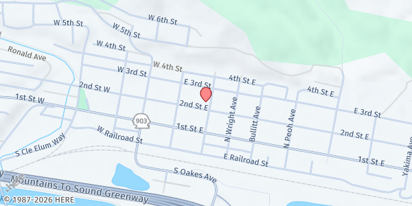 Map showing Cle Elum Seventh-day Adventist Church at 115 E 2nd St, Cle Elum, WA