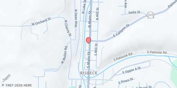 Map showing Council on Aging Food Pantry - Food Distribution Center at 210 S Main St, Colfax, WA